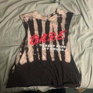 D.A.R.E Black and White Tie-Dye Shirt